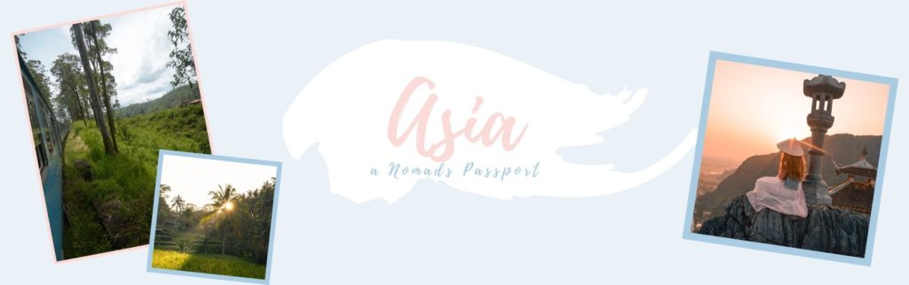Asia Travel Guide Banner with photos of Asia