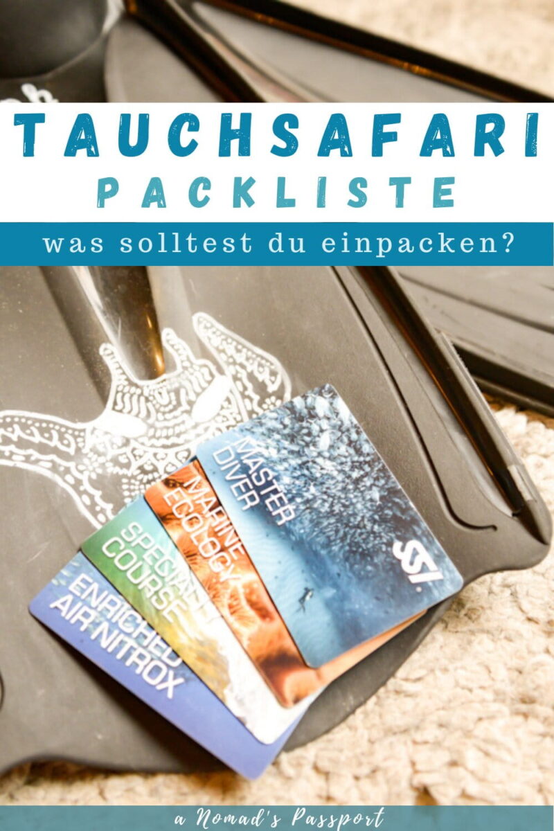 Tauchsafari Packliste