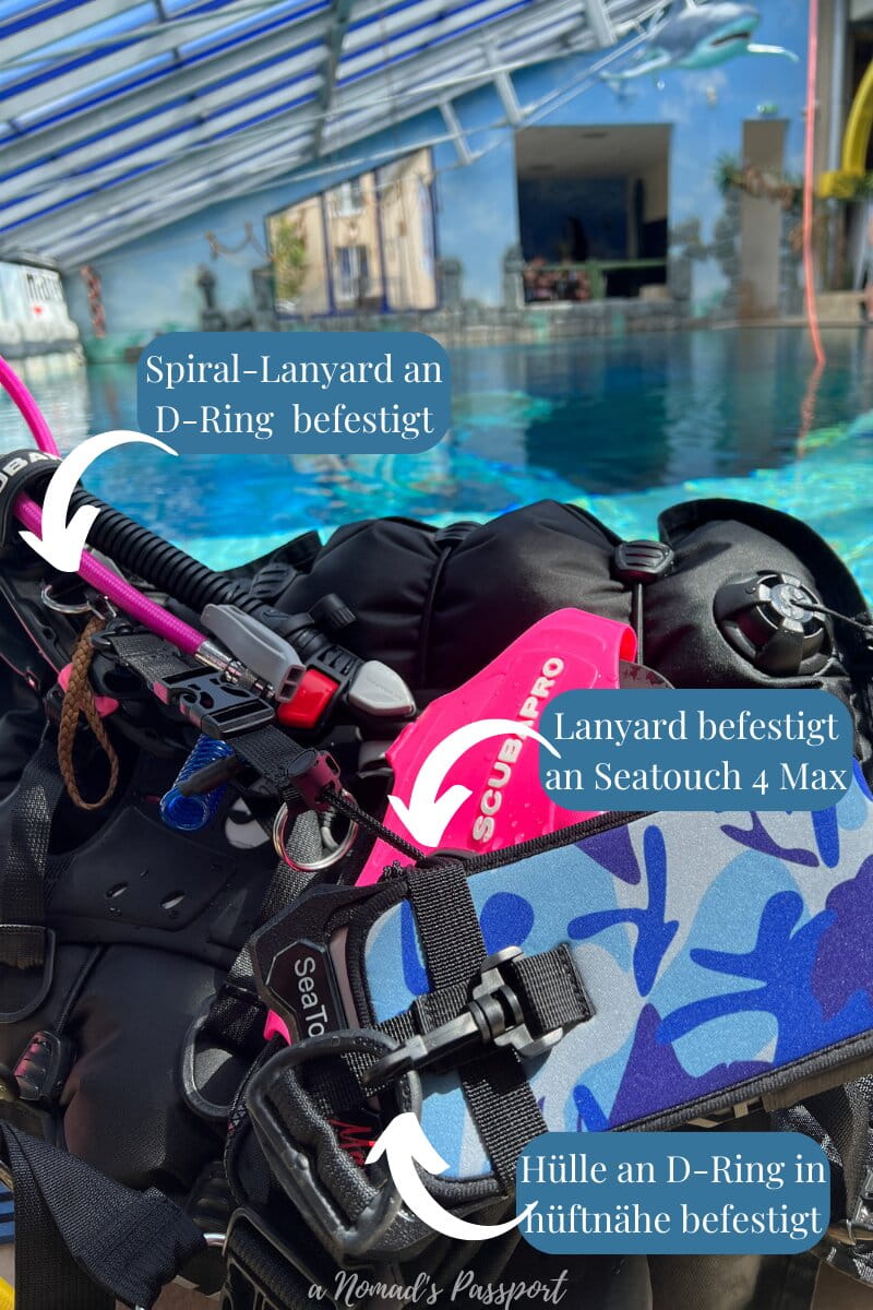 Divevolk Seatouch 4 Max wie befestigen